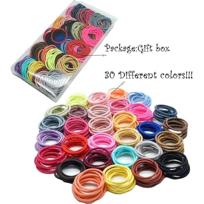 ZOZY Baby Hair Ties Small Multicolor Elastic Ponytail Holders for Toddler Girls, Thin Hair Accessories - Image 4